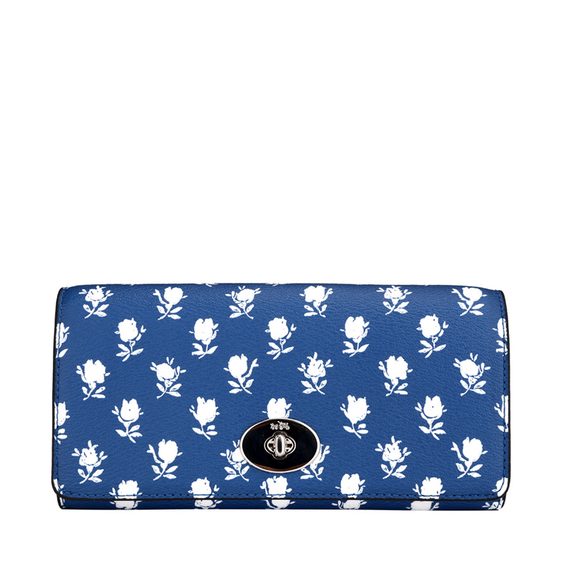 COACH 蔻驰 女款蓝底白花 斜跨包 53151 王府井百货