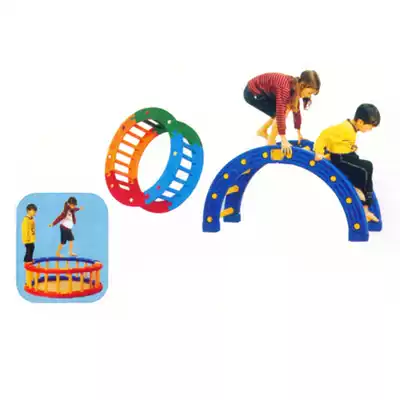 Children's balance board plank bridge Toy parent-child garden teaching equipment quarter round balance beam children's roller