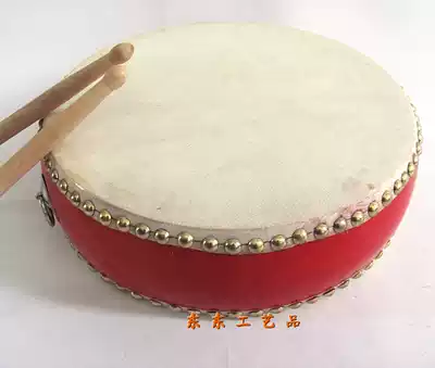 10-inch flat drum 33cm 12-inch 40cm 6-inch flat drum Red drum Tambourine Buddhist dharma instrument Musical instrument Buffalo skin drum