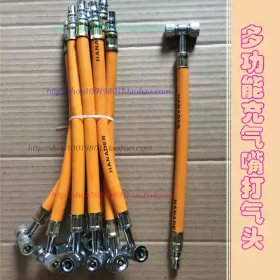 Multifunctional inflatable nozzle air head motorcycle battery bicycle inflatable special head dual inflatable Rod