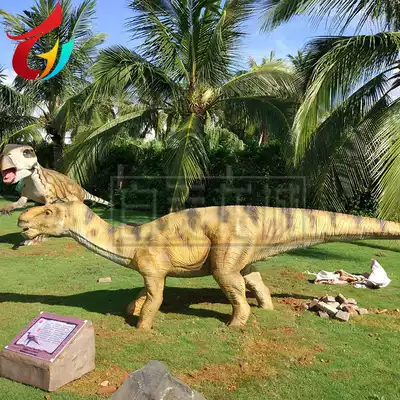 Large simulation electric dinosaur will move and be called oversized silicone soft dinosaur model square park decoration facilities
