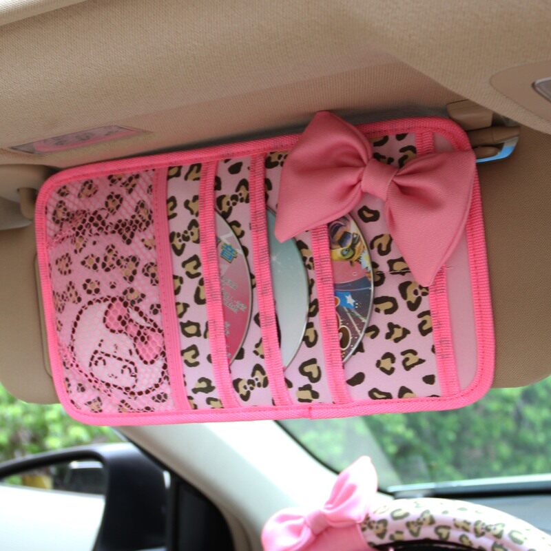 摩丝娃娃 车载多功能遮阳板套CD夹 卡通可爱光盘CD碟片收纳袋