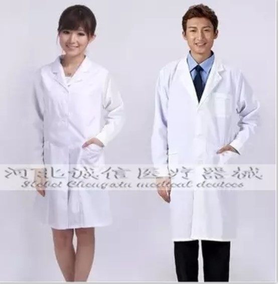 Thickened nurse clothing long-sleeved autumn and winter clothing women's white coat short-sleeved doctor clothing physician pharmacy experimental work clothes