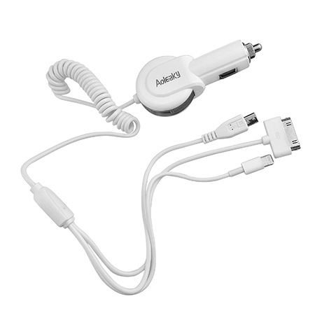 汽车车载充电器苹果5S苹果6plus 4S小米华为三星手机一拖三带USB