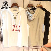 Sundipy mùa hè thời trang lỏng lẻo áo trùm đầu vest nam cá tính giản dị mồ hôi vest quần áo không tay áo ba lỗ