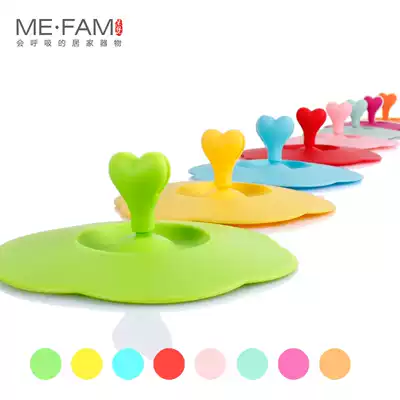 Heat-resistant leak-proof cup cover for food-grade contact silicone tea cup cover non-toxic and environmentally friendly Japanese creative cartoon dustproof