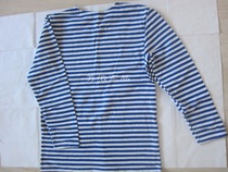 Russia sky blue striped navy shirt sea soul shirt striped long-sleeved T-shirt velvet version