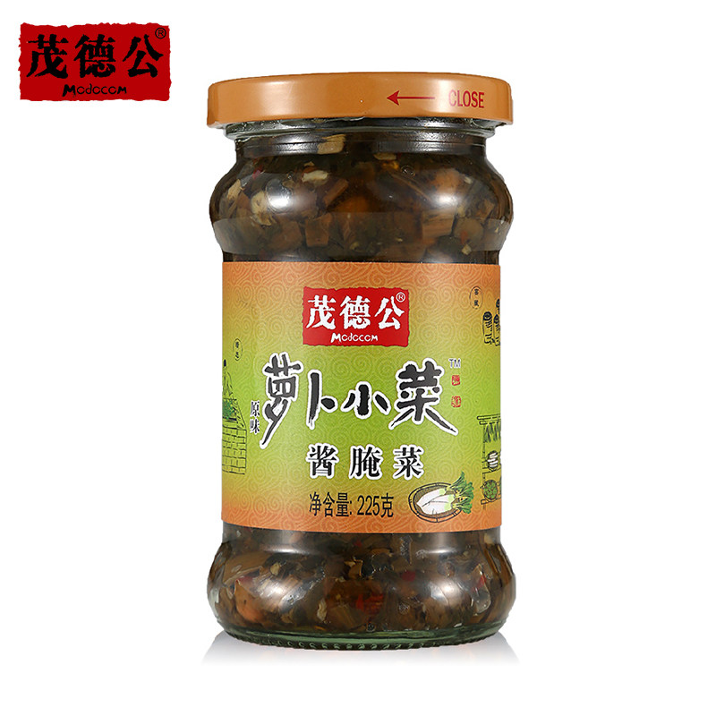 【天猫超市】茂德公原味萝卜小菜榨菜225g/瓶 榨菜酱菜下饭菜腌菜