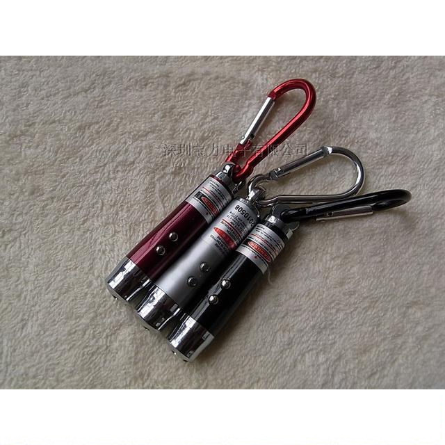 Multifunction Mini LED flashlight LED light infrared lamp Banknote lamp key buckle three-in-one A