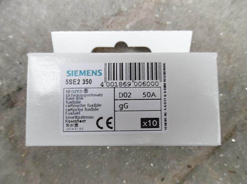 Siemens fuse 5SE2250 2350-50A gG 400V (D02)