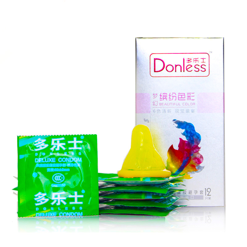 多乐士避孕套 梦幻系列缤纷色彩 12只装彩色果味安全套情趣用品XM