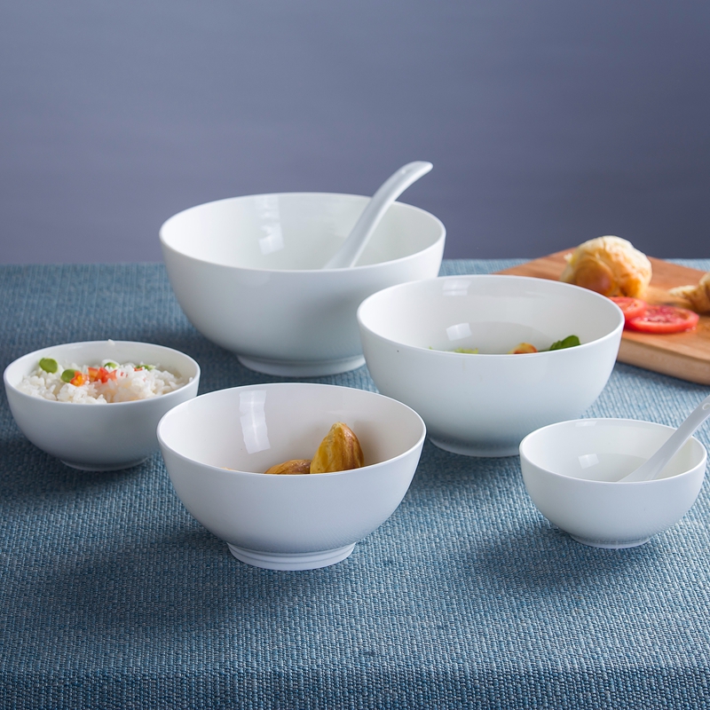 Pure white rice bowl 4 to 8 inches the bowl of soup bowl bowl of ipads China best Australia rainbow such use tableware ceramics rice bowls