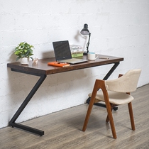 Nordic Solid Wood Computer Desk Desktop Home Simple Z-Shaped Table Personality Retro Writing Desk Modern Minimalist Desk