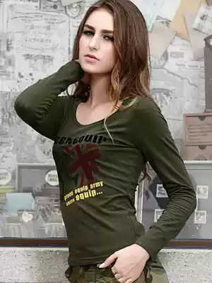 New outdoor leisure sports cotton sailor dance thin long sleeve women's T-shirt green equipment WT2680