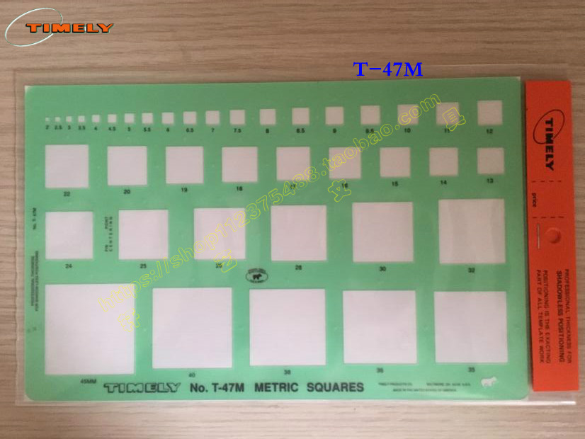 American Imported Temi TIMELY Square Drawing Jewelry Design Stencil Gauge Ruler T47M Jewelry Hand-painted Tool