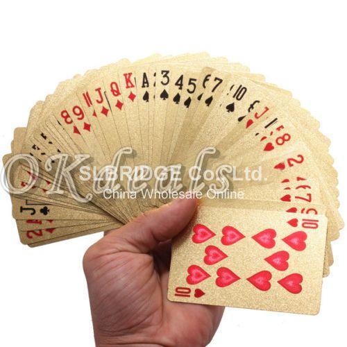 24K Karat Gold Foil Plated Game Poker Casino Playing Card