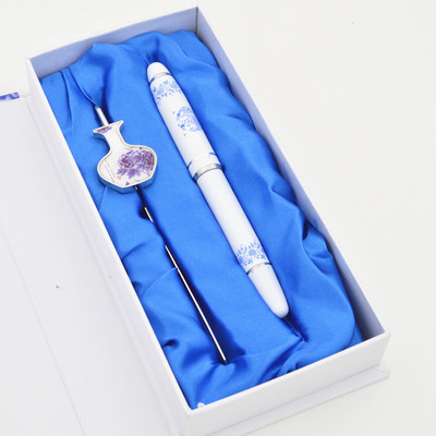 张家大院老外特色民间工艺品青花瓷2件套