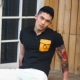 Mùa hè 2018 mới màu tương phản túi hoop áo polo ngắn tay nam Slim cotton co giãn POLO thể dục nam