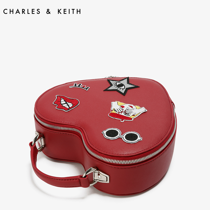 charles and keith heart shaped bag