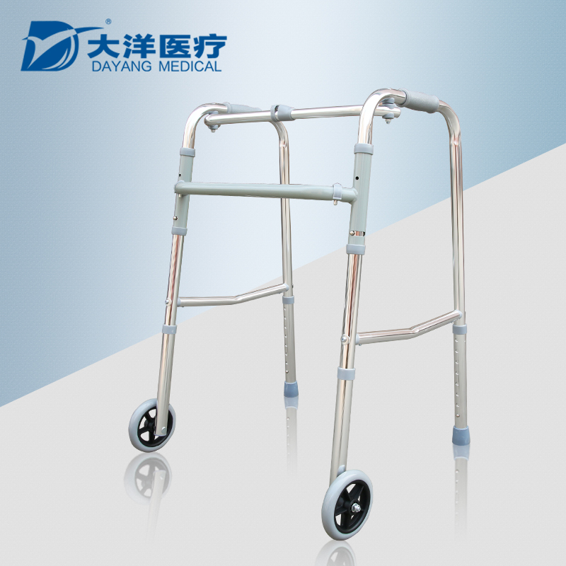 轮式助行器带轮铝合金辅助康复台式下肢锻炼老人行走助步器学步车