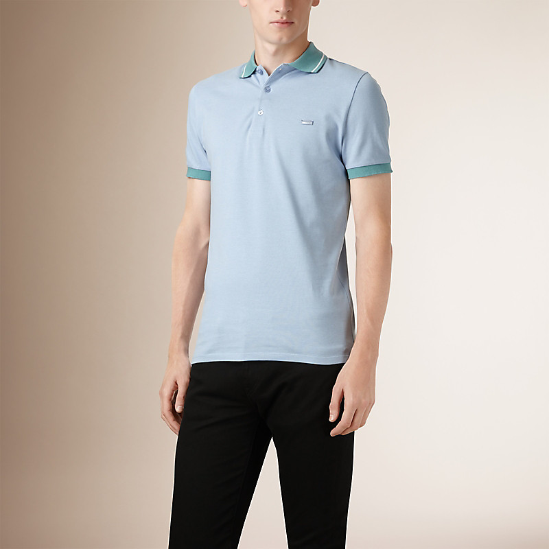 BURBERRY/博柏利对比镶边装饰 Polo 衫 39984871