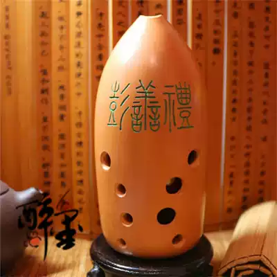 Yin's pottery ten-hole black pottery pen holder with lettering can be customized Low 5-high 2 to send music accompaniment