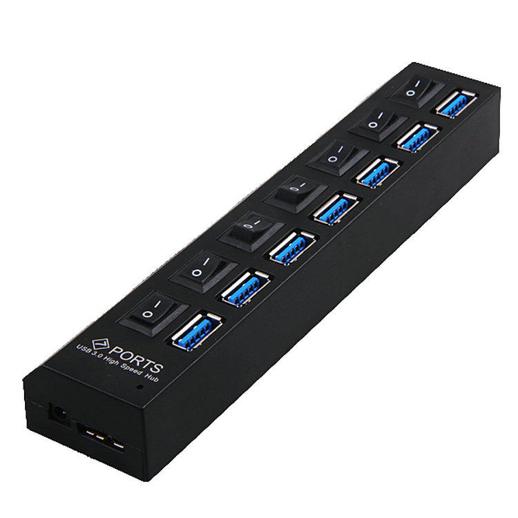 usb3 0hub extension cable mobile hub 4-port 7-port dual-core ultra-high-speed hub selectable power supply