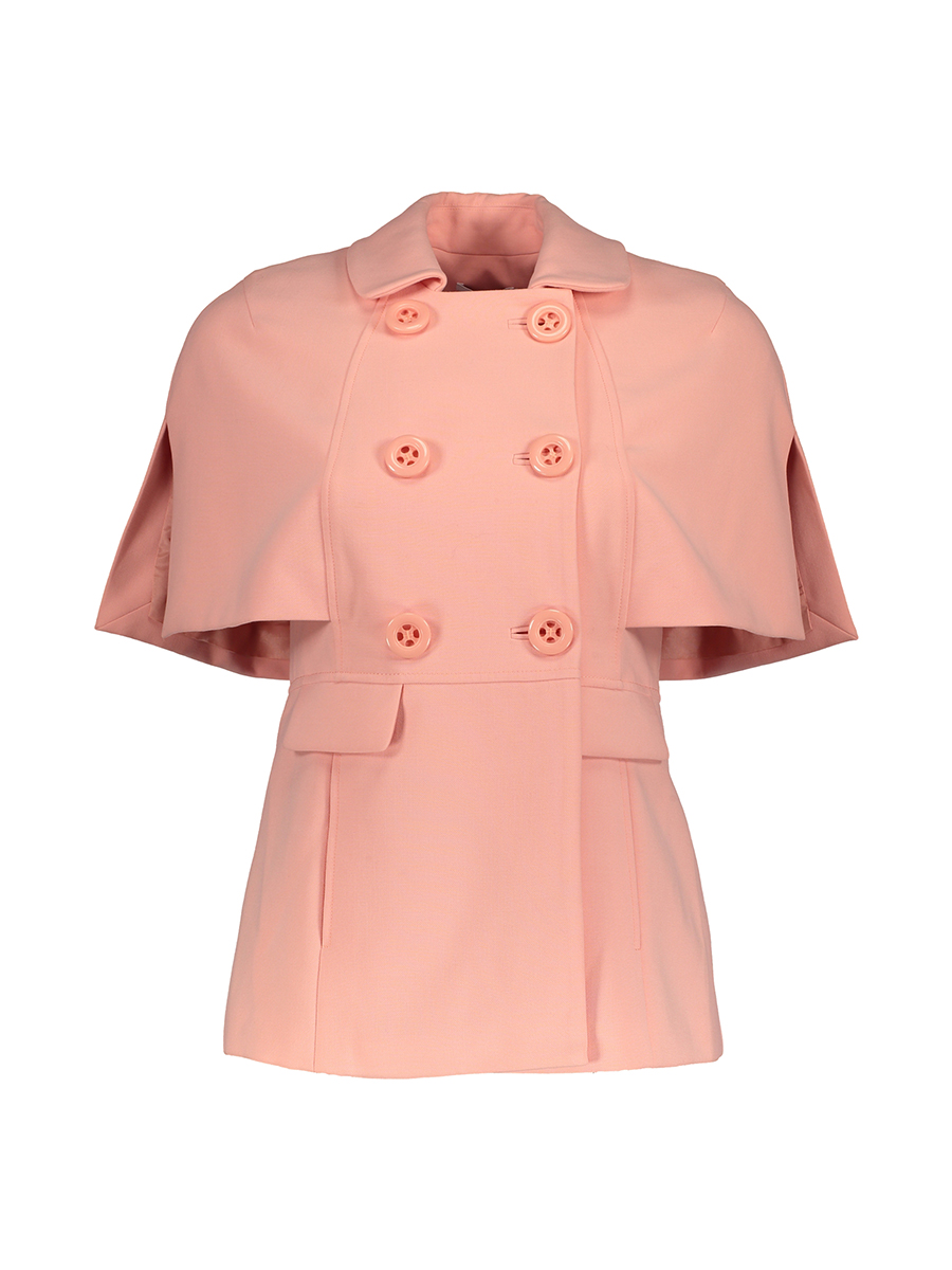 JESSICA 粉色双排扣盖袖外套
