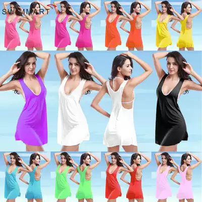 Beach skirt European and American 11-color sexy dress bikini shirt beach resort VB003