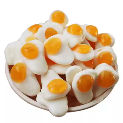 4 bags of BIG delicious food German egg poached egg gummy candy QQ fudge food 200g