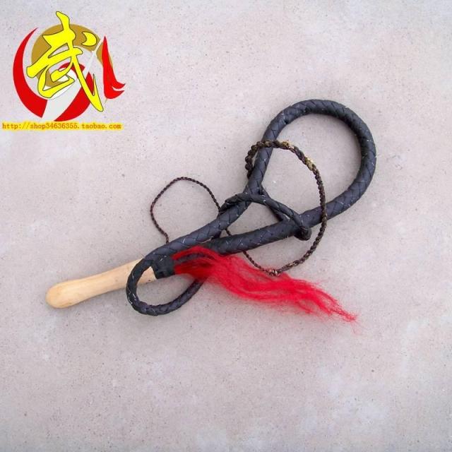 Wood Handle Shepherd Whip Flop Flop Flop Whip Kungfu Whip With Less Forest Leather Whip Martial Arts Performance Fitness Snake Whip