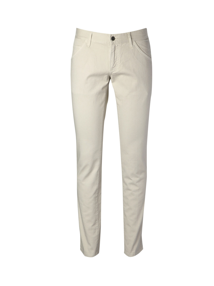 Dolce&Gabbana 米色直筒修身长裤