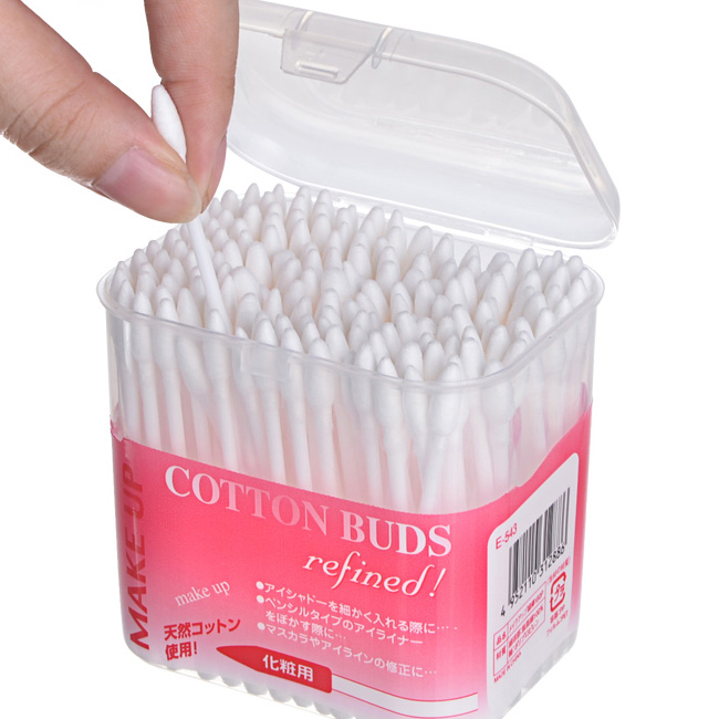 Japanese household thread cotton swab Cotton cotton bag degreased ear digging spoon ear digging spoon double-headed cotton ball 180 pieces
