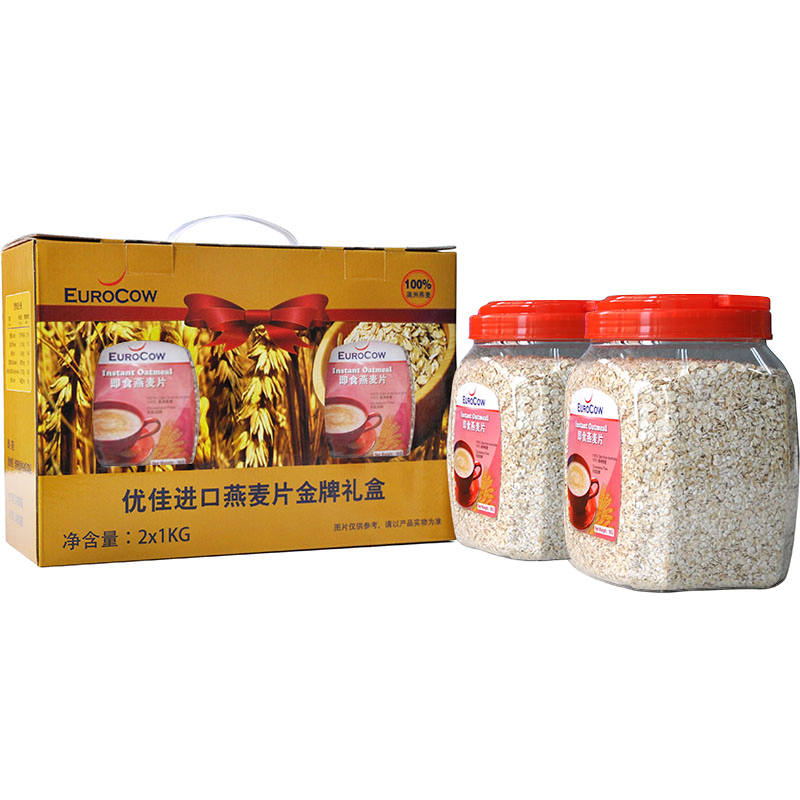 【天猫超市】马来西亚进口优佳燕麦片金牌礼盒 1000g*2 美味早餐