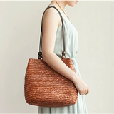 Свежая пляжная ретро соломенная сумка через плечо