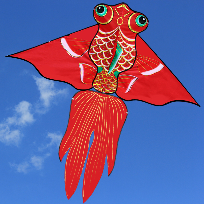 Weifang kite goldfish kite carp kite New large adult children's cartoon line wheel Breeze easy to fly