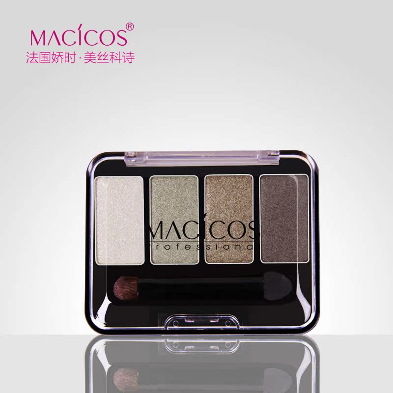 MACICOS/法国娇时玩彩四色眼影3.5g大眼睛深邃眼眸珠光大地色裸妆