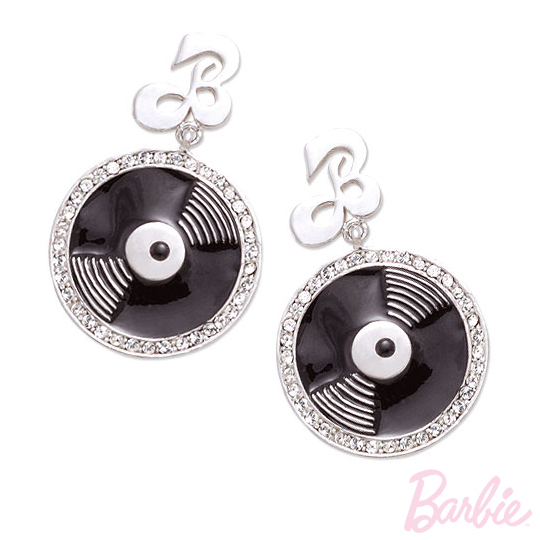 【Barbie】摇滚黑胶唱盘耳环 PayEasy官网直邮