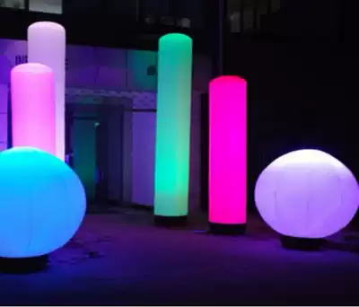 Custom inflatable luminous KTV bar Christmas opening celebration LED lighting road guide lamppost arch gas mold