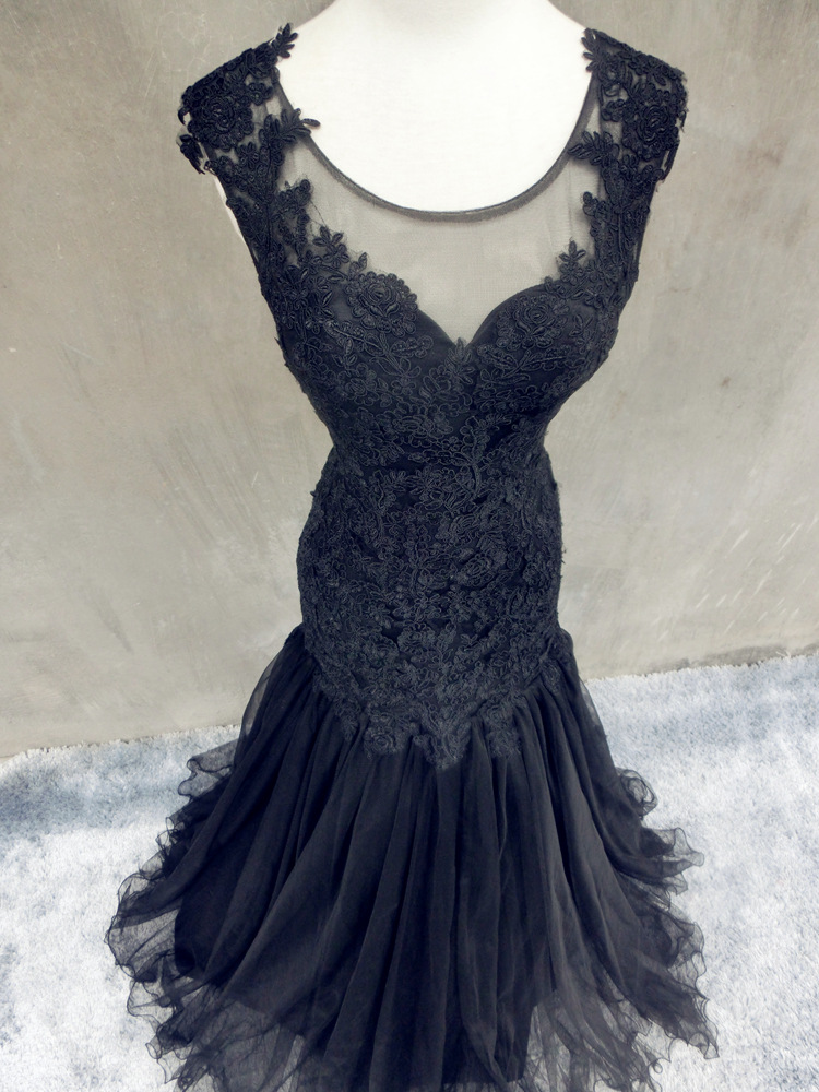 New lace slim waist annual meeting celebrity dance fishtail evening dress long version host annual dance party birthday