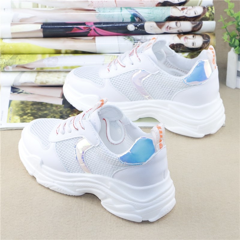 Little white shoes women 2020 summer new net shoes breathable lightweight fitness running shoes ins super fire sneakers chi white shoes