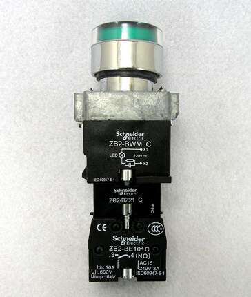 Original plant Schneider with lamp Self-lock button switch XB2-BW33M1C ZB2-BZ21C 220V