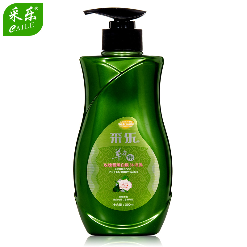 采乐 天然草本 玫瑰香薰白肤沐浴乳300ml 焕白肌肤晒伤修复