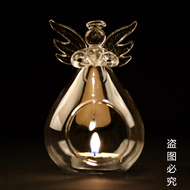 Creative Pray Blessing Angels Vase Glass Vases Water Pewter Creative Vase Decorations