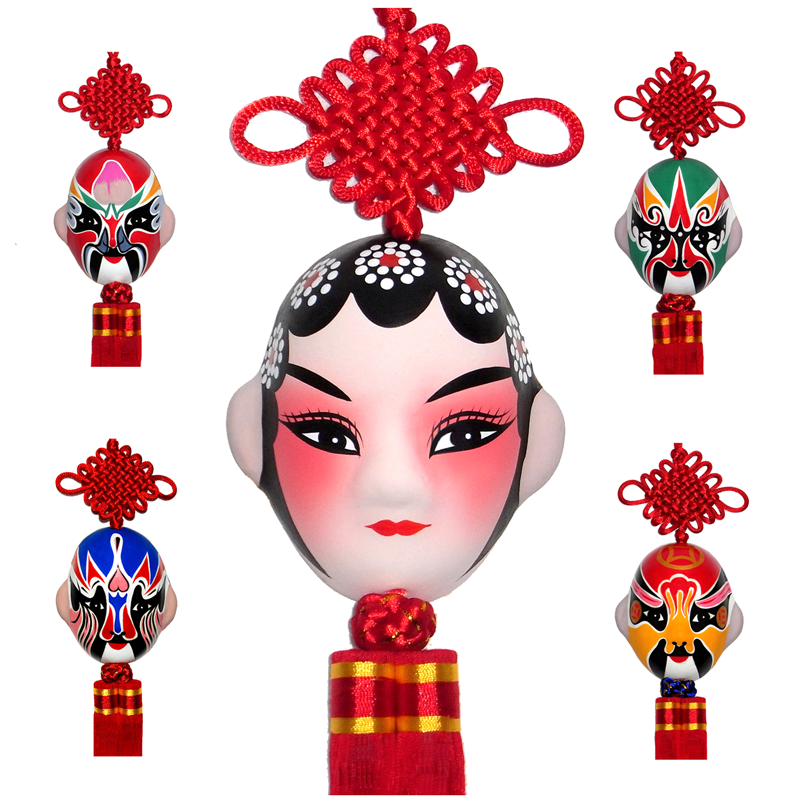 Clearing Chinese style mud and shaping theatre Facebook China knot wall decoration wall hanging old foreign gifts