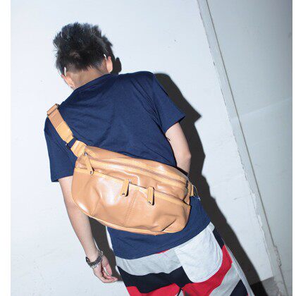 New Korean version Male Style Trend Locomotive Bag Chest Bag Single Shoulder Inclined Satchel Individuality Casual Fashion Movement Diagonal-to-Shoulder Bag