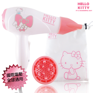 HELLO KITTY International Voltage Mini Hairdryer KT-888s