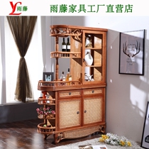Real Rattan Hall Cabinet Rattan Versatile Cabinet Wine Cabinet Rack Vines Rack Rattan Wood Bou Rack Vines Living-room Cabinet