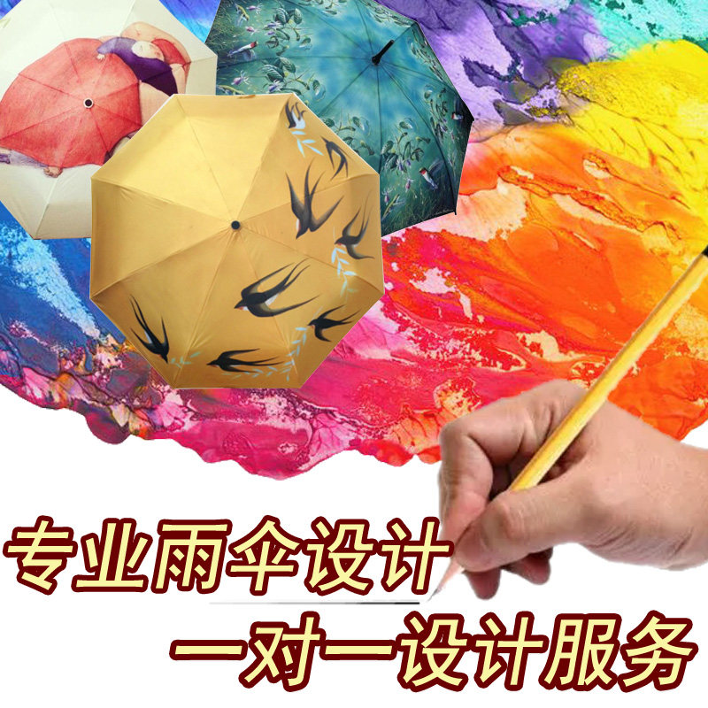 DIY to map personalized custom graduation design animation custom fully automatic anti-UV sun and rain umbrellas