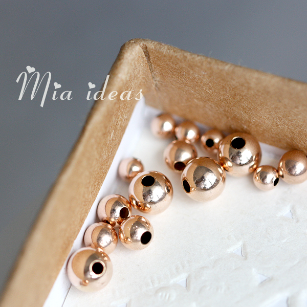 American Imports 14K Bag Gold Accessories Rose Bag Gold Pearl Round Pearl Light Beads Handmade DIY Winding Jewelry Accessories